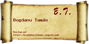 Bogdanu Tamás névjegykártya